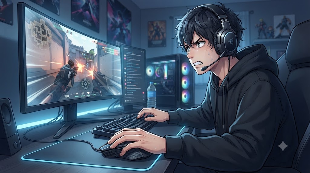 高い操作精度や戦術が求められるFPSゲームに真剣に取り組むプレイヤー